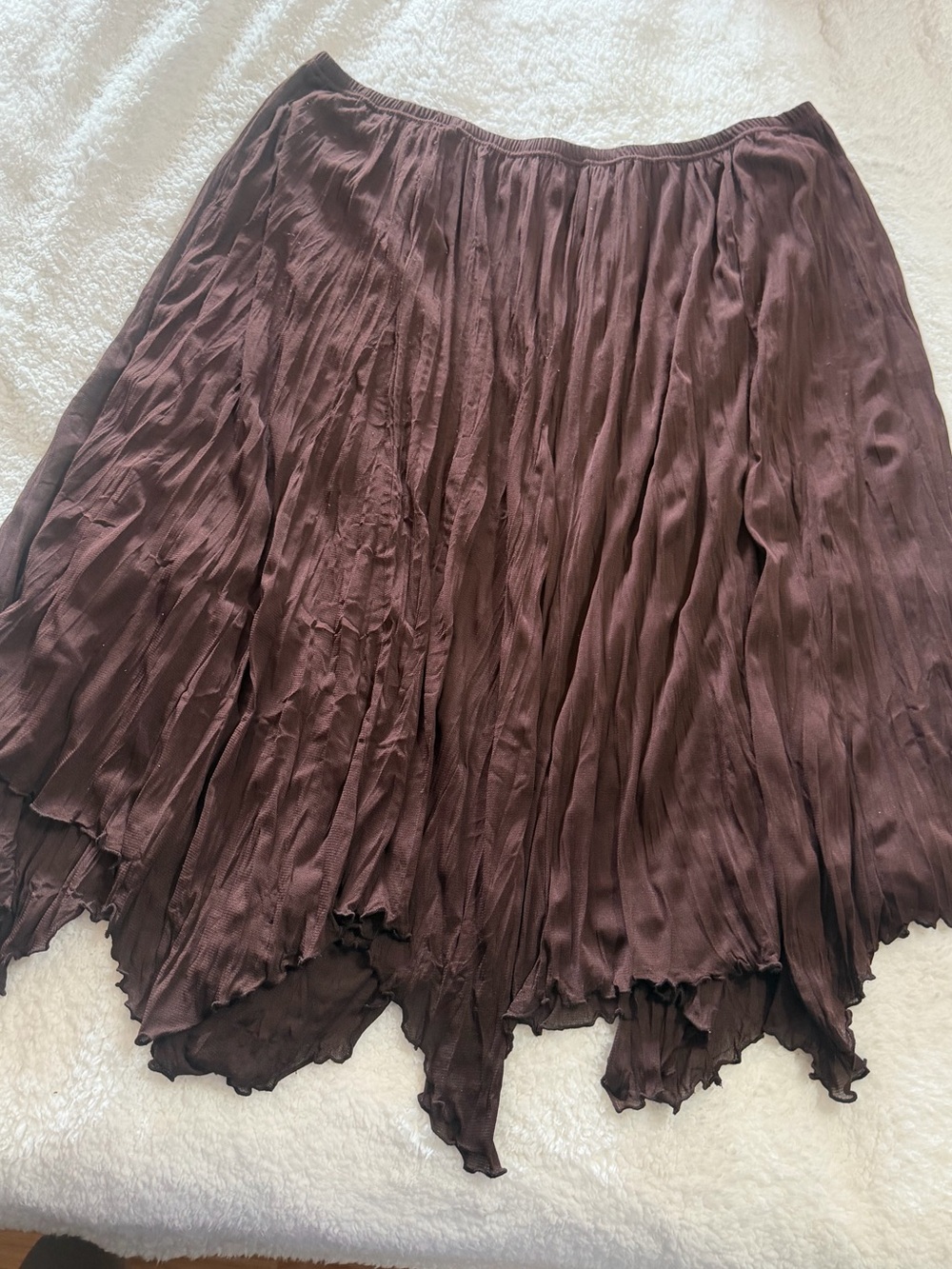 Fashion Bug Brown Skirt 22/24W could have flaws 27-31 IN long 19 waist